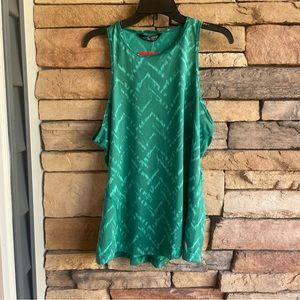 North Face On The Go green print slim fit tank top NWT XL